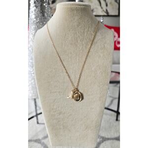 Stainless Steel Gold Cowboy Hat & Boot Charm Necklace New